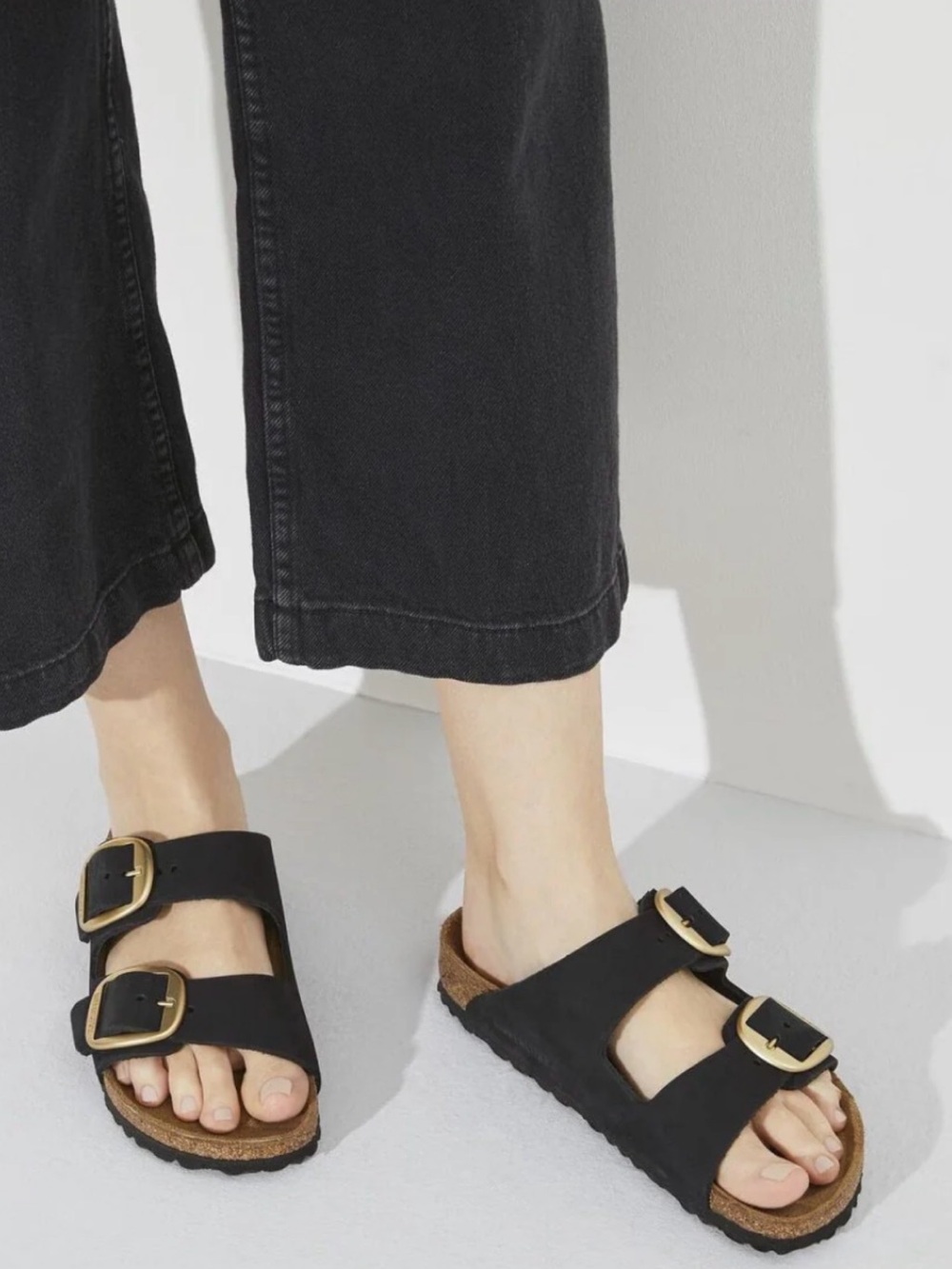 ARIZONA BIG BUCKLE BLACK NUBUCK  size 6 EUR 37